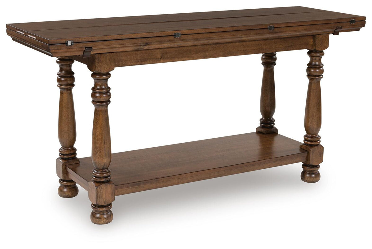 Sturlayne Flip Top Sofa Table - Brown  (T609-SI)