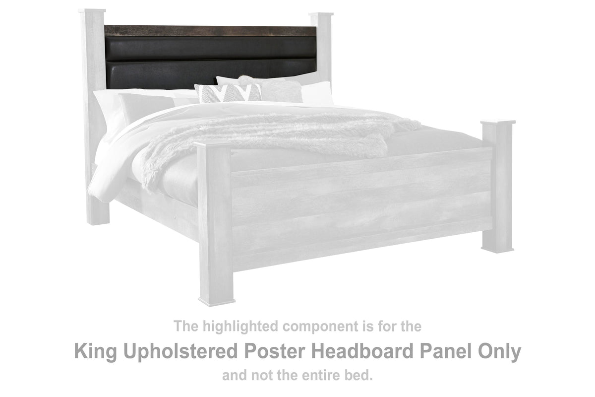 Wynnlow Upholstered Poster Headboard Panel - Gray  (B440-SI) - Image 2