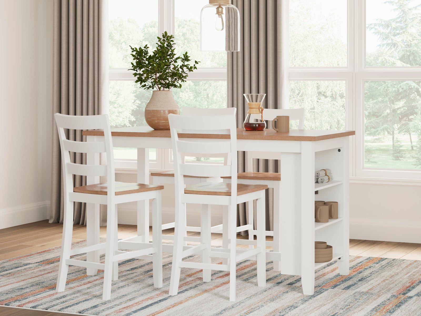 Gesthaven Counter Height Dining Table and 4 Barstools (D398-SI) - Image 4