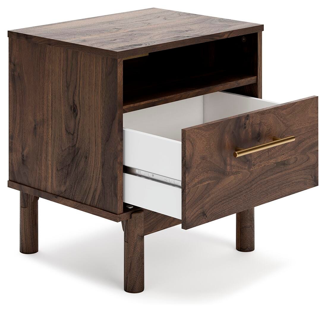 Calverson Panel Platform Bed with Dresser and Nightstand - Mocha  (EB3660-SI) - Image 17