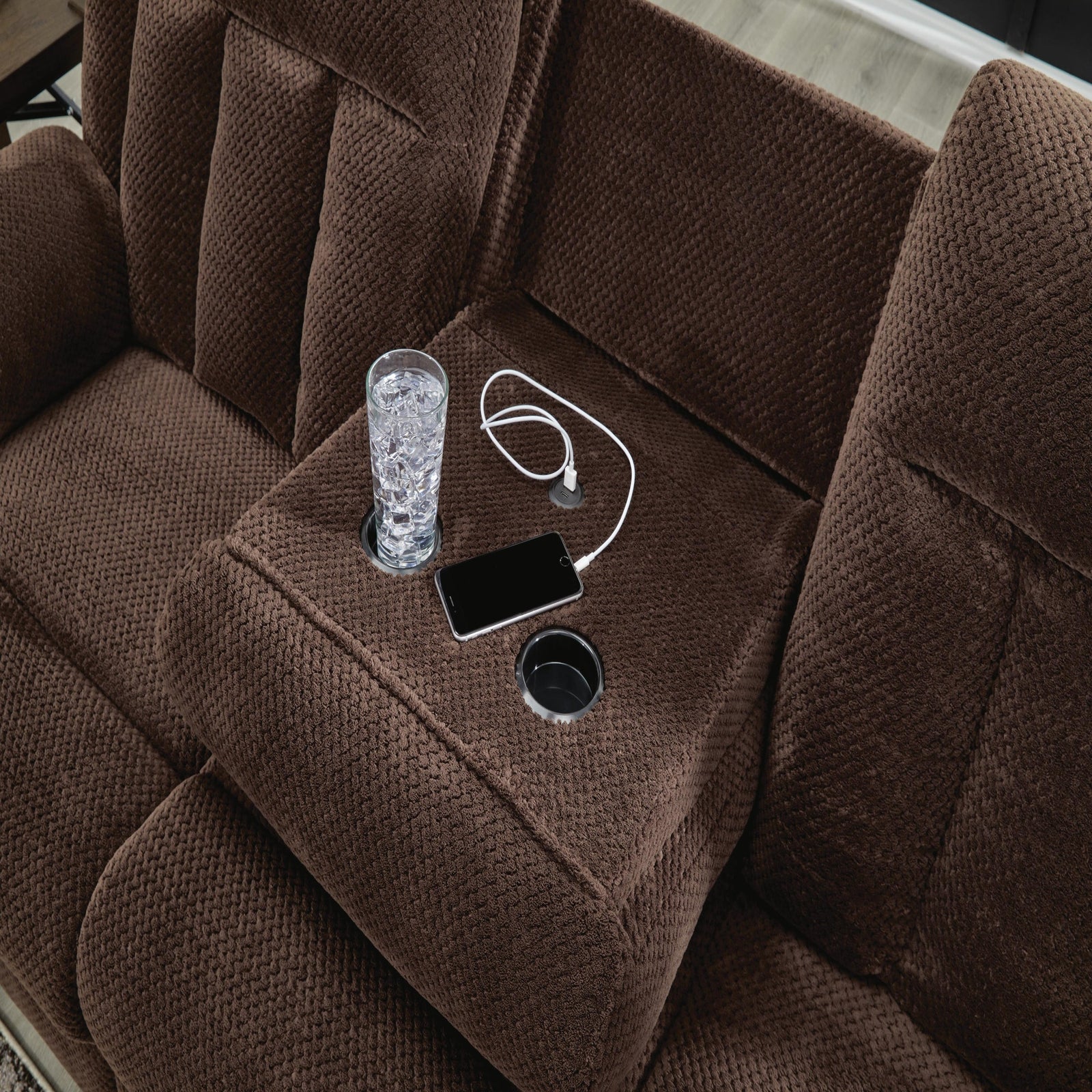 Observation Power Reclining Sofa with Drop Down Table (PC21406-SI) - Image 17