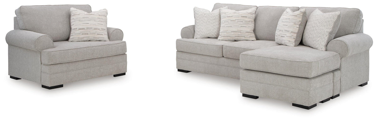 Eastonbridge Sofa Chaise and Oversized Chair (56603-SI)