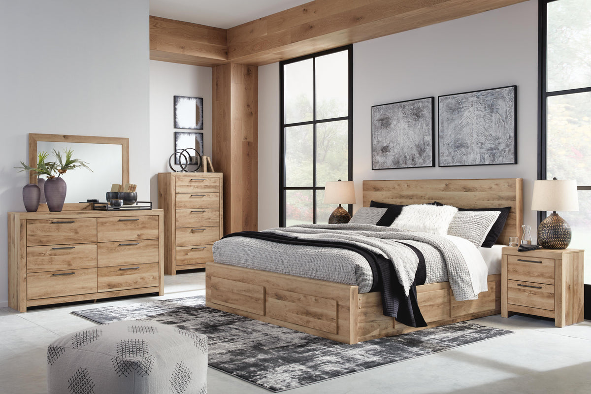 Hyanna Panel Storage Bed (Youth) - Tan Brown  (B1050-SI)
