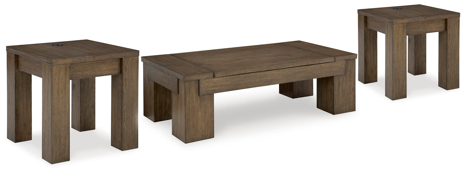 Rosswain Lift-top Coffee Table and 2 End Tables - Warm Brown  (T763-SI) - Image 2
