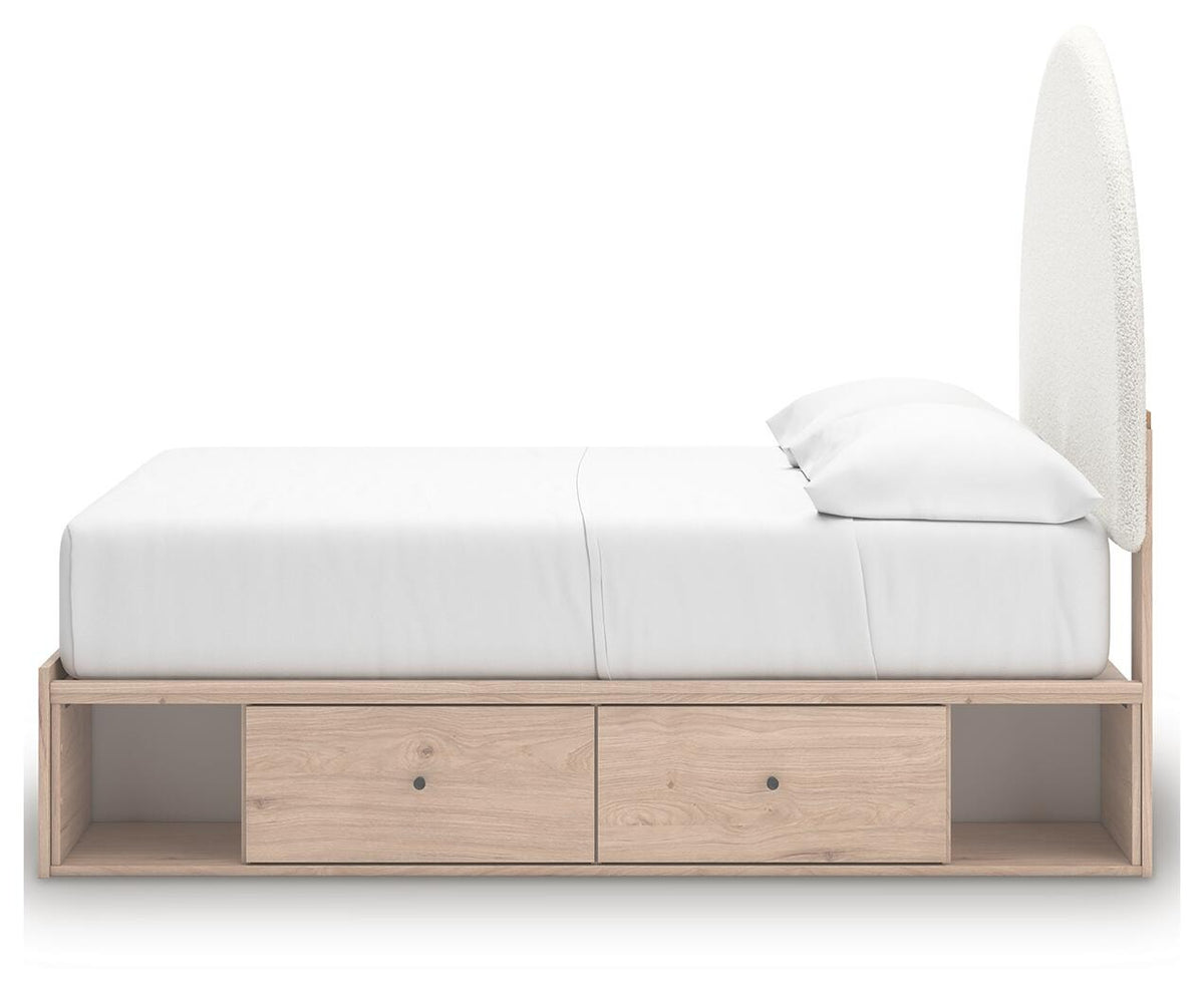 Arloster Full Upholstered Panel Bed with Storage (PCB1566-SI) - Image 7