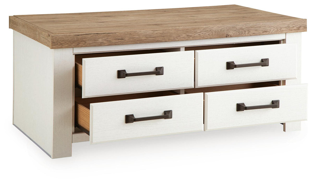 Savonport Coffee Table - White/Brown  (T4615-SI) - Image 2