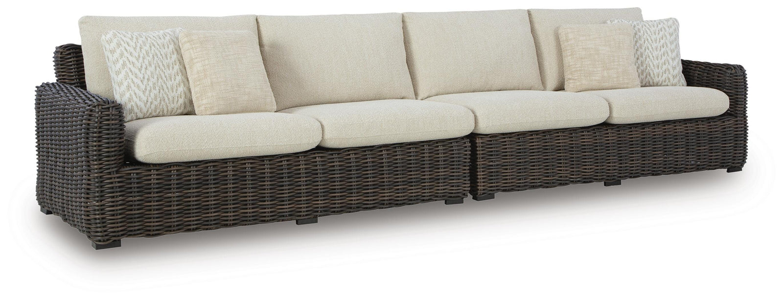 Kimora Outdoor Right and Left-arm Facing Loveseat with Cushion (Set of 2) (P711-SI) - Image 3