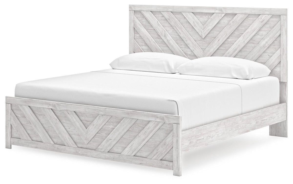 Cayboni Panel Bed, Dresser and Nightstand - Whitewash  (B3788-SI) - Image 16