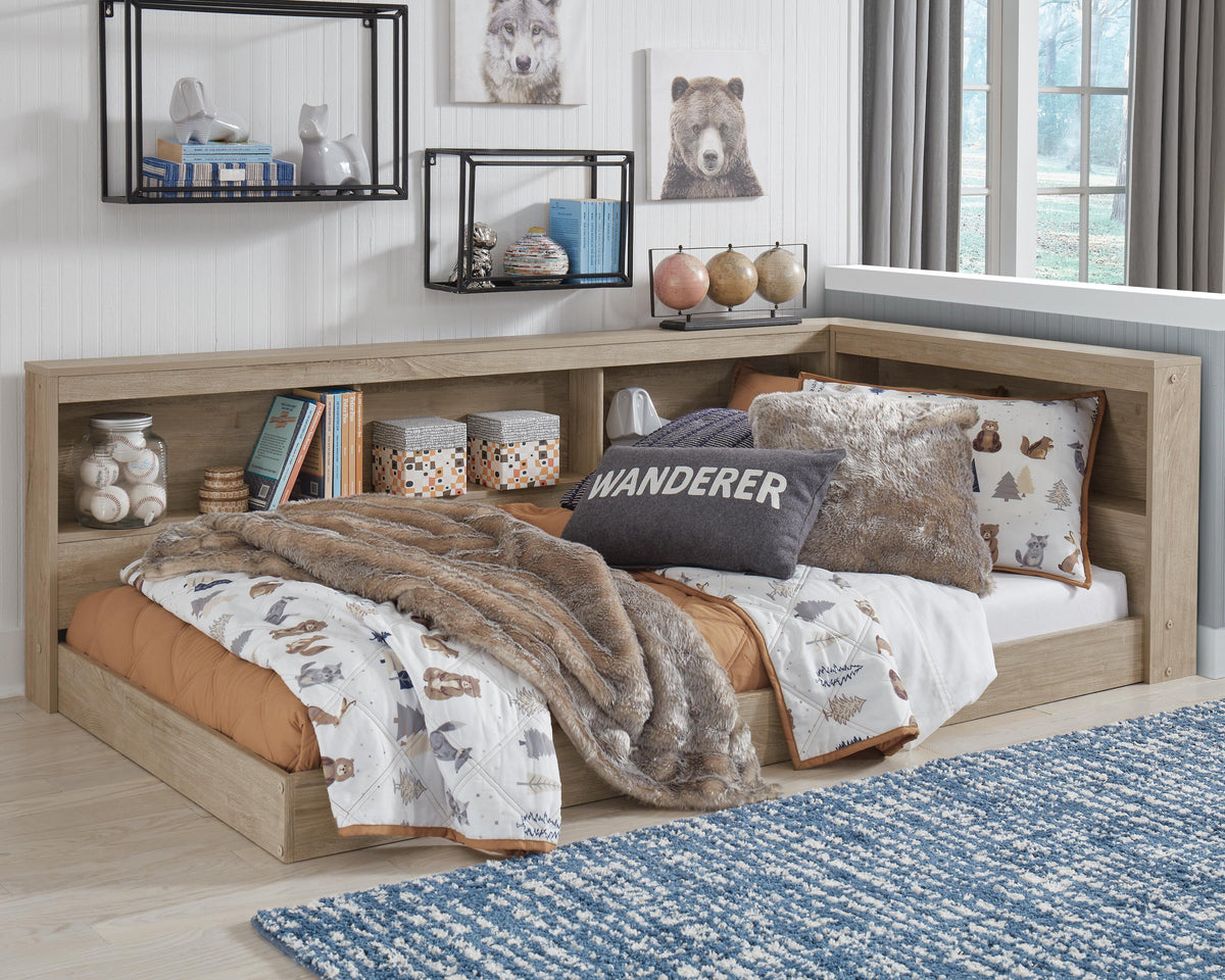Oliah Bookcase Storage Bed (Youth) - Natural  (EB2270-SI) - Image 2