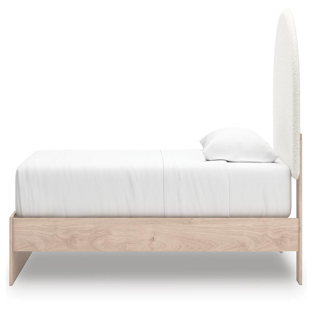 Arloster Twin Upholstered Panel Bed, Dresser and Mirror (PCB1566-SI) - Image 13