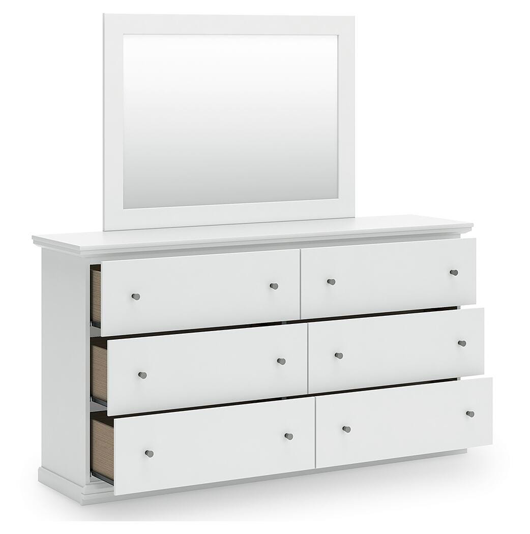 Bostwick Shoals Panel Bed, Dresser and Mirror - White  (B139-SI) - Image 4
