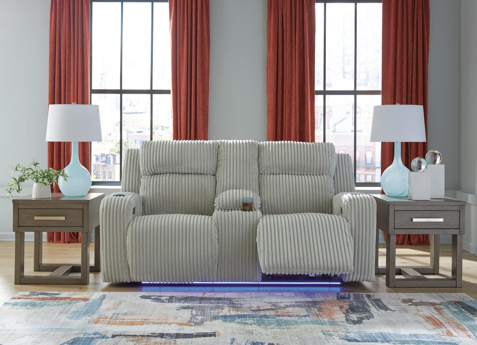 Carvara Power Reclining Sofa and Loveseat (PC64203-SI) - Image 16