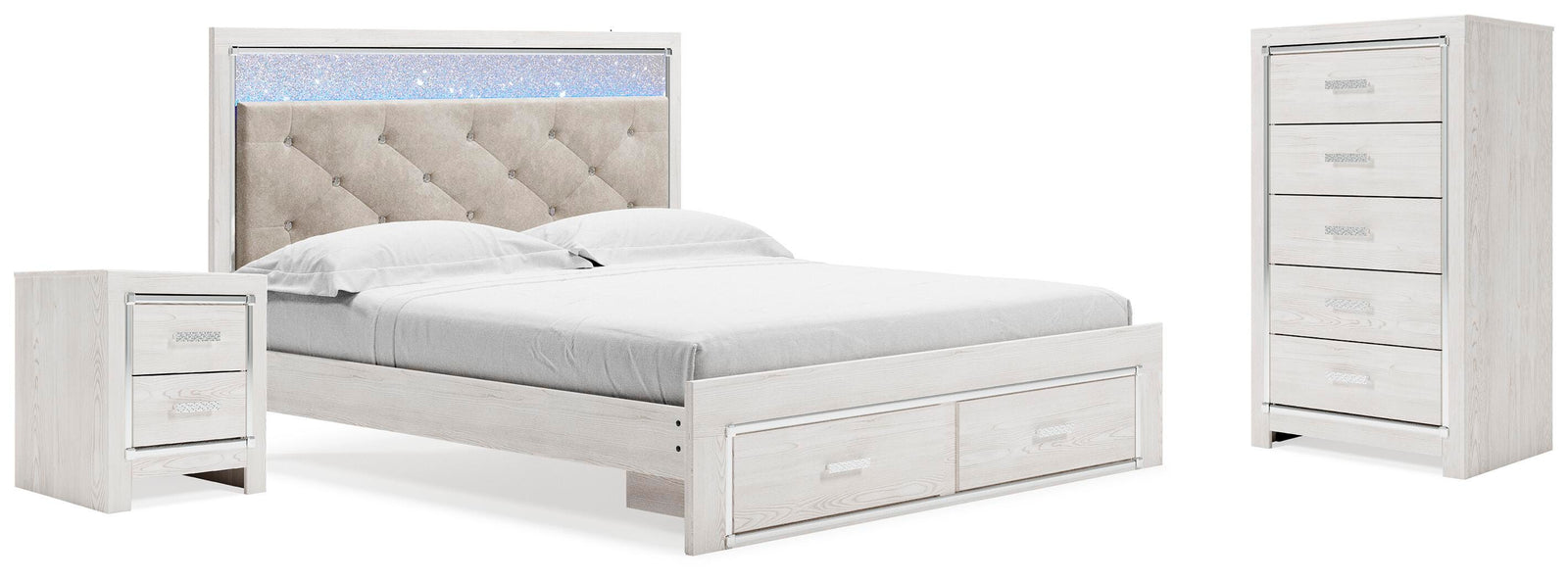 Altyra Storage Bed, Chest and Nightstand - White  (B2640-SI)