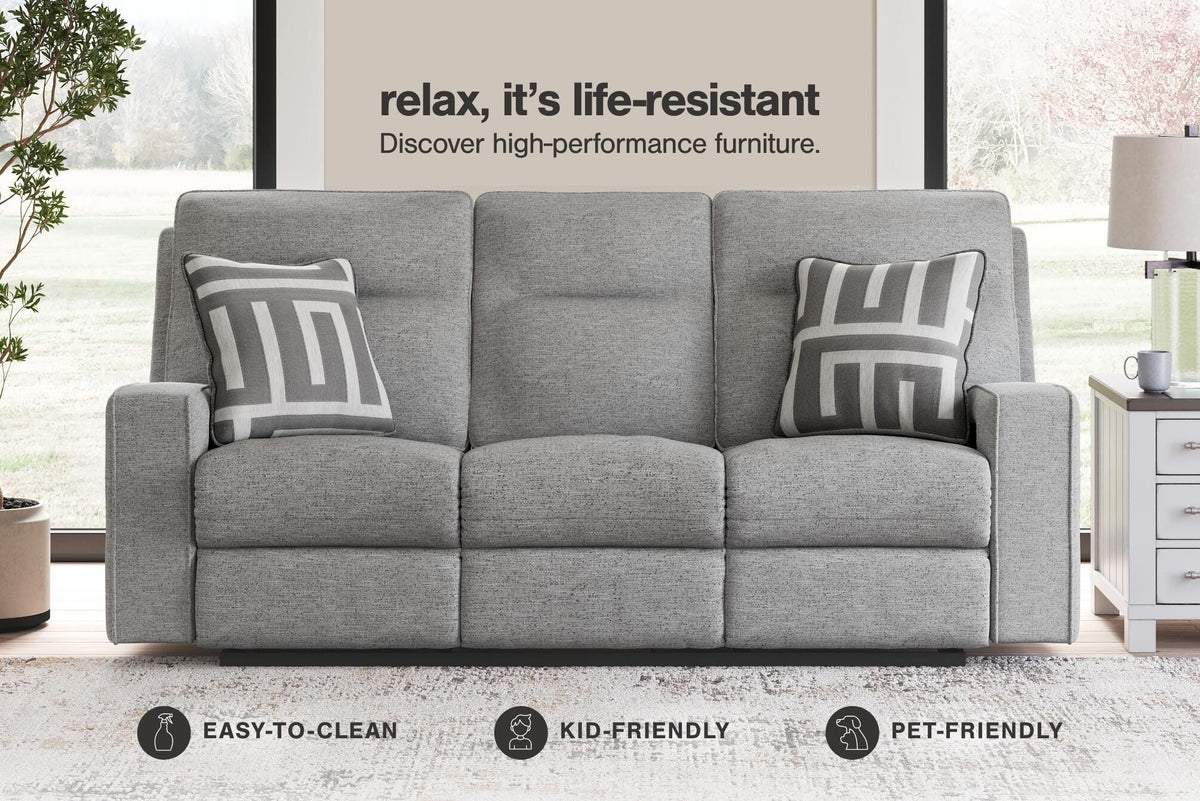 Biscoe Power Reclining Sofa and Loveseat (90503-SI) - Image 3