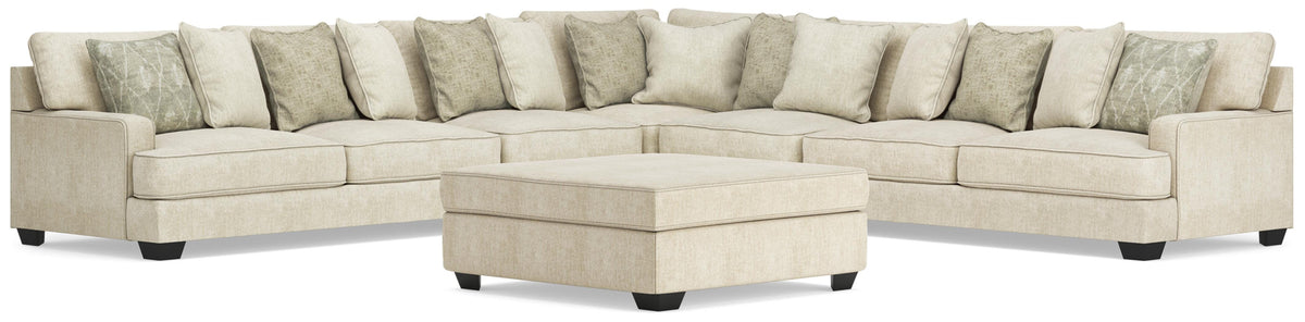Rawcliffe 5-Piece Sectional and Oversized Ottoman (19604-SI)