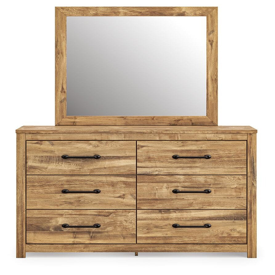 Maystonna King Crossbuck Panel Bed, Dresser, Mirror and Nightstand (PCB1580-SI) - Image 2