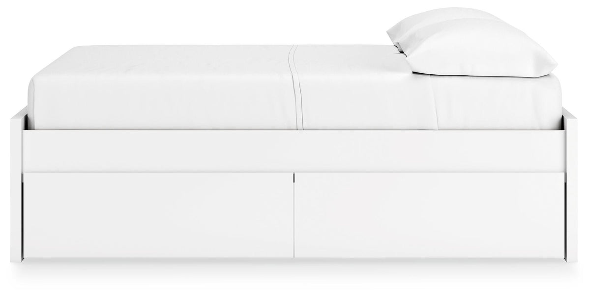 Onita Platform Bed with 2 Side Storage (Youth) - White  (EB9630-SI) - Image 8