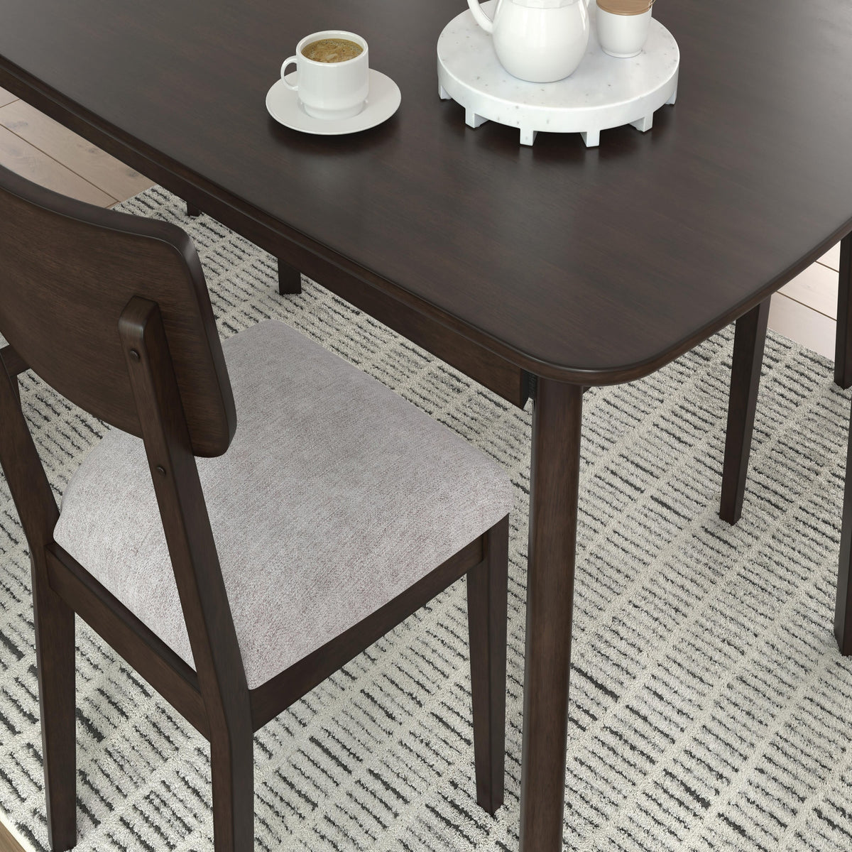 Shorbyn Dining Table and 4 Chairs (Set of 5) (PCD607-SI) - Image 4