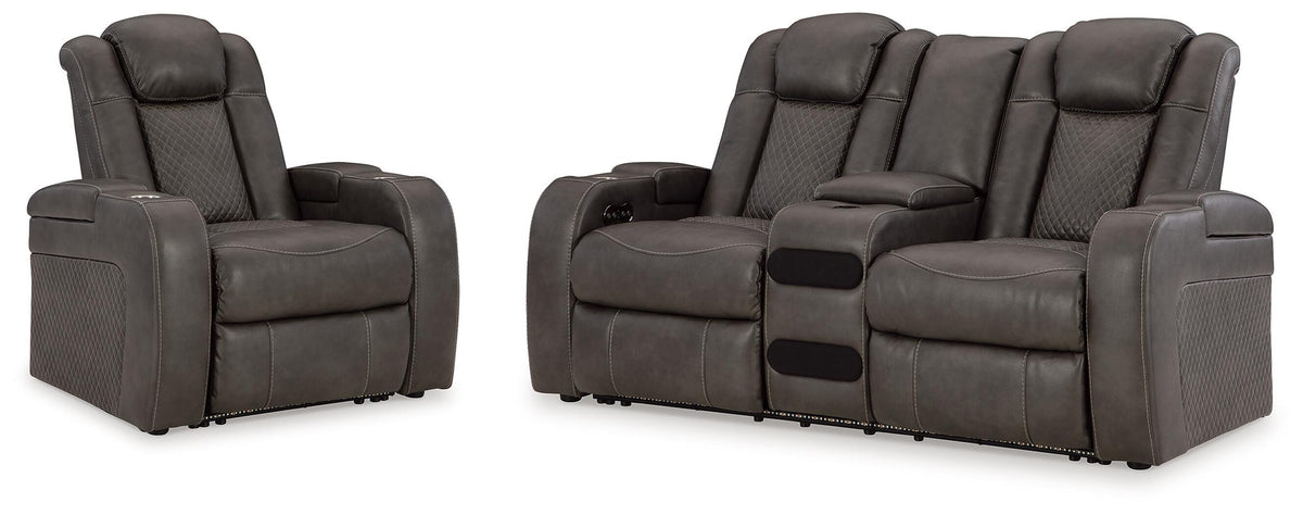 Fyne-Dyme Power Reclining Loveseat and Recliner (36602-SI)