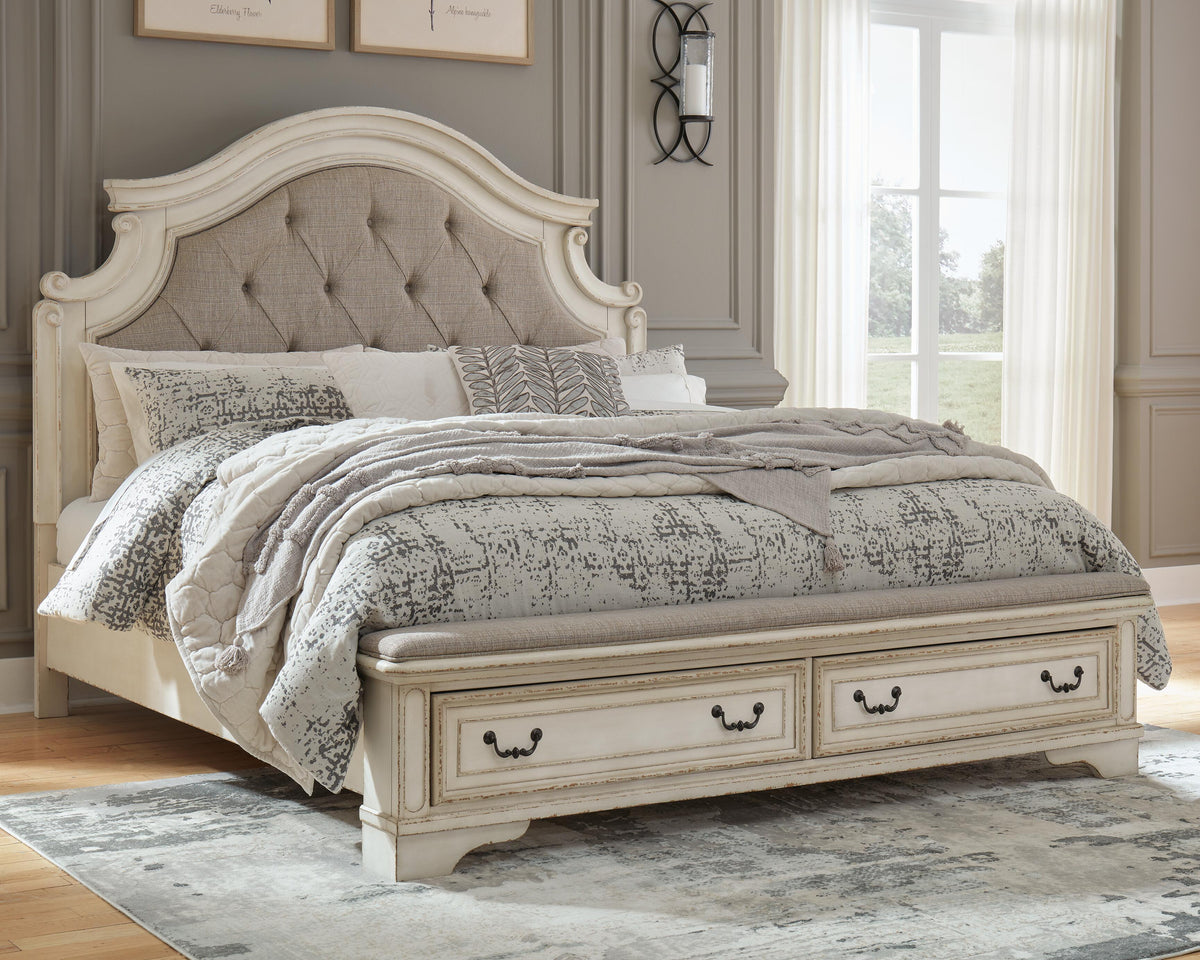 Realyn Panel Bed, Dresser, Mirror and 2 Nightstands - Two-tone  (B743-SI) - Image 12