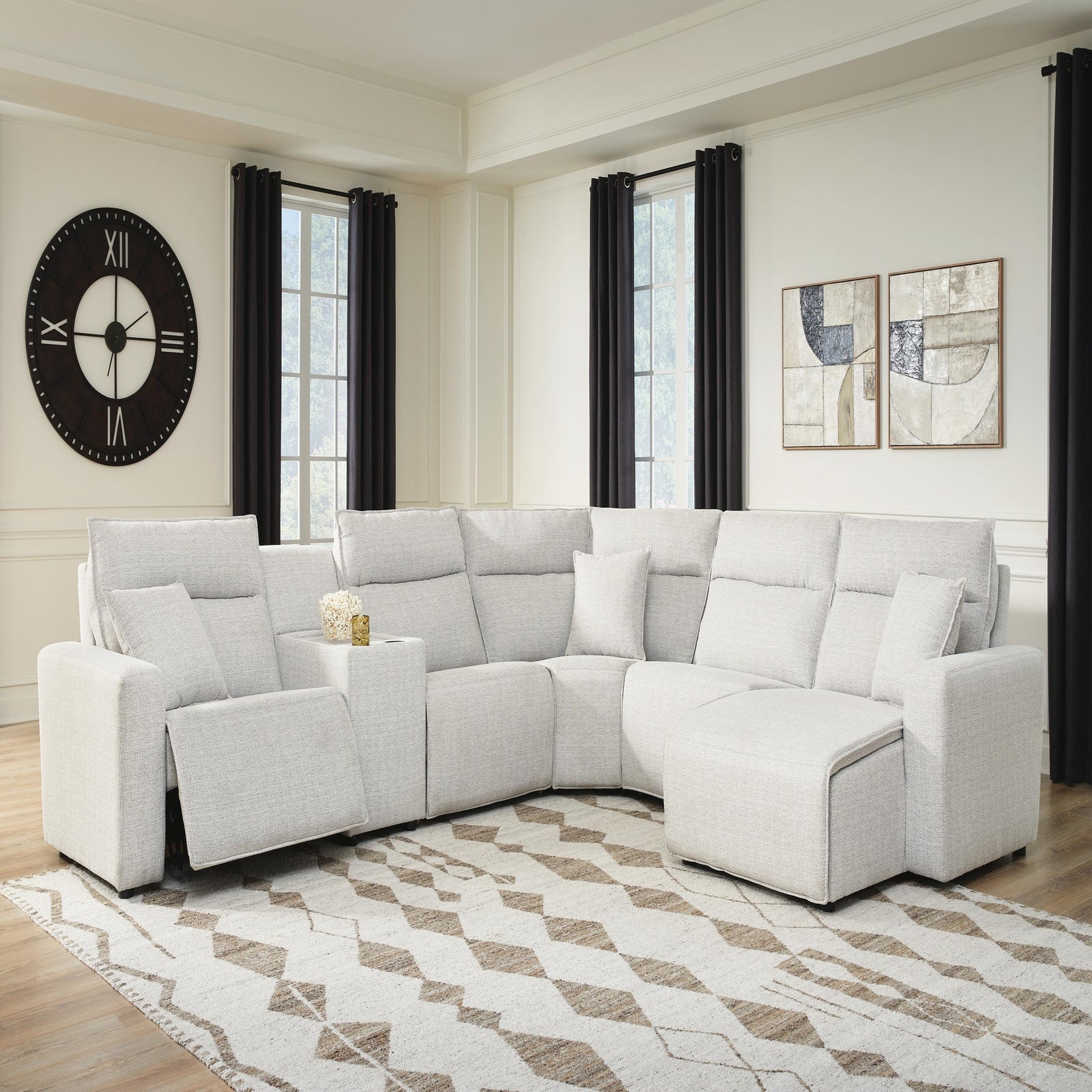 Modmax II 6-Piece Power Reclining Sectional with Chaise and Console (65907-SI) - Image 2