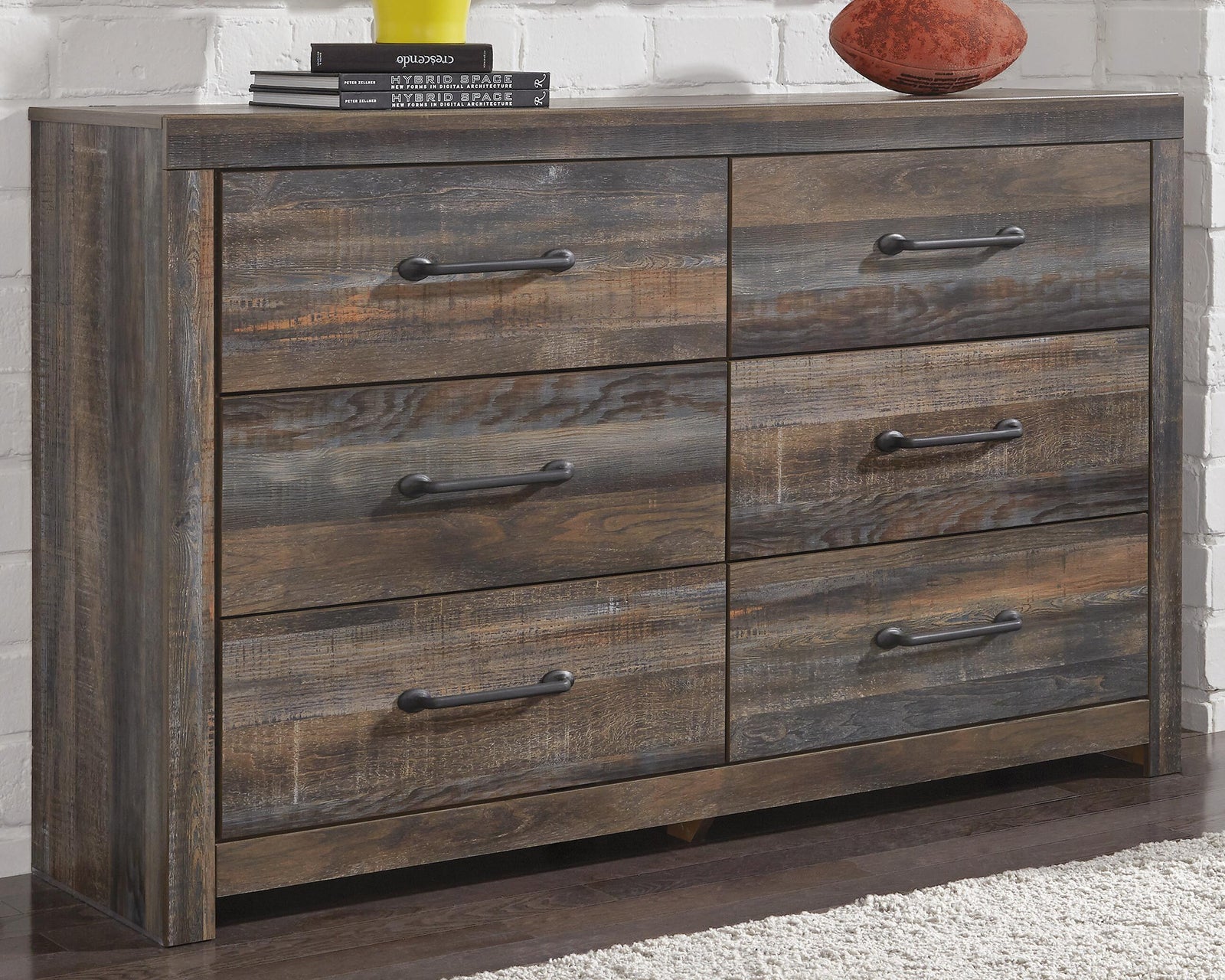 Drystan Bookcase Storage Bed, Dresser, Mirror, Chest and 2 Nightstands - Multi  (B211-SI) - Image 11