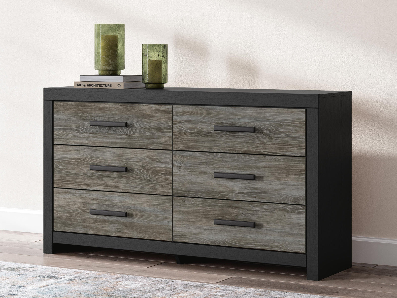Broachmyn Queen Bookcase Panel Bed, Dresser and Nightstand (PCB1118-SI) - Image 25