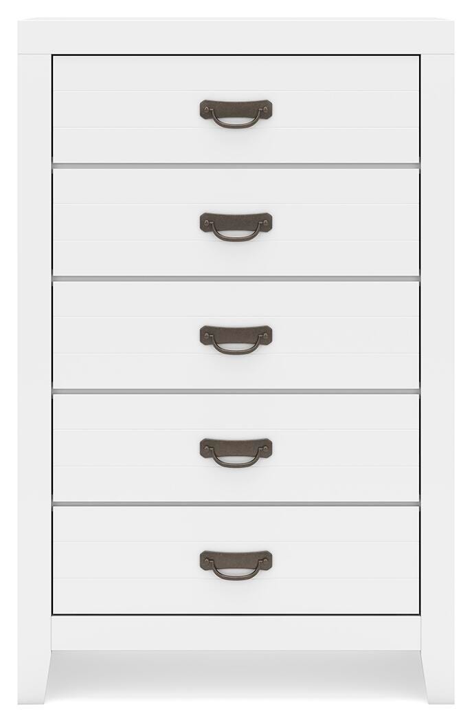 Binterglen Chest of Drawers - White  (B427-SI)