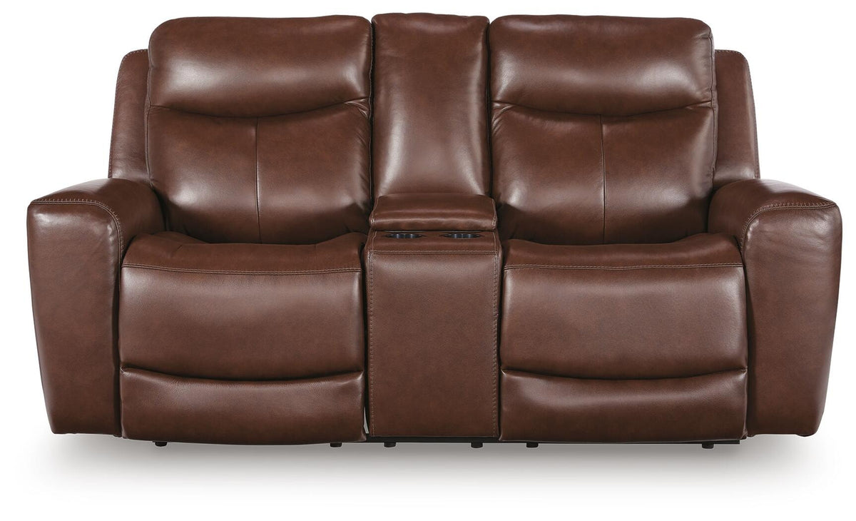 Bexhurst Power Reclining Loveseat with Console (PCU12102-SI)