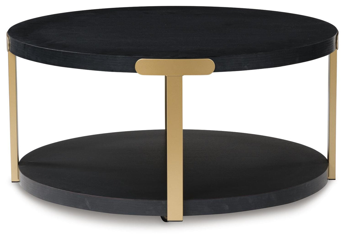Shylore Table (Set of 3) - Black/Brass Finish  (T410-SI) - Image 6