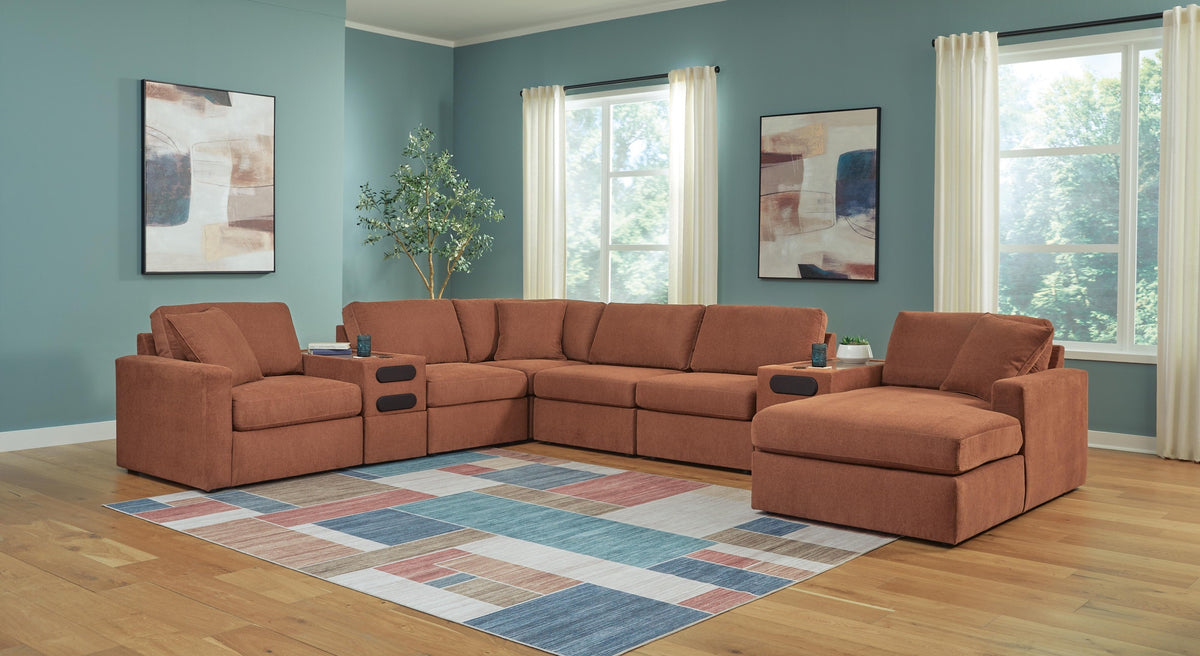 Modmax 8-Piece Sectional with Storage Chaise and Audio Consoles (92102-SI) - Image 7