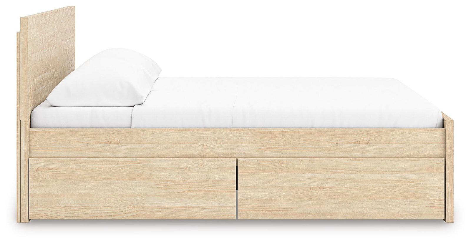 Onita Panel Platform Bed with 2 Side Storage - Natural  (EB9632-SI) - Image 6