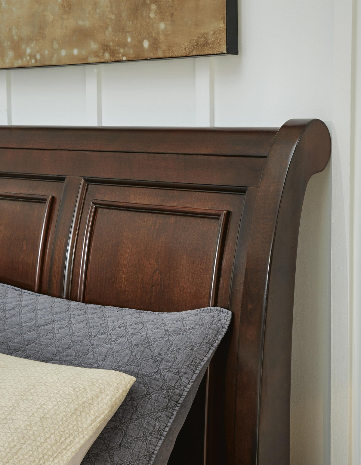 Porter Queen Sleigh Headboard - Rustic Brown  (B697-SI) - Image 3