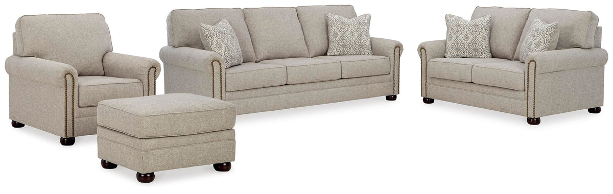 Gaelon Sofa, Loveseat, Chair and Ottoman (37307-SI)
