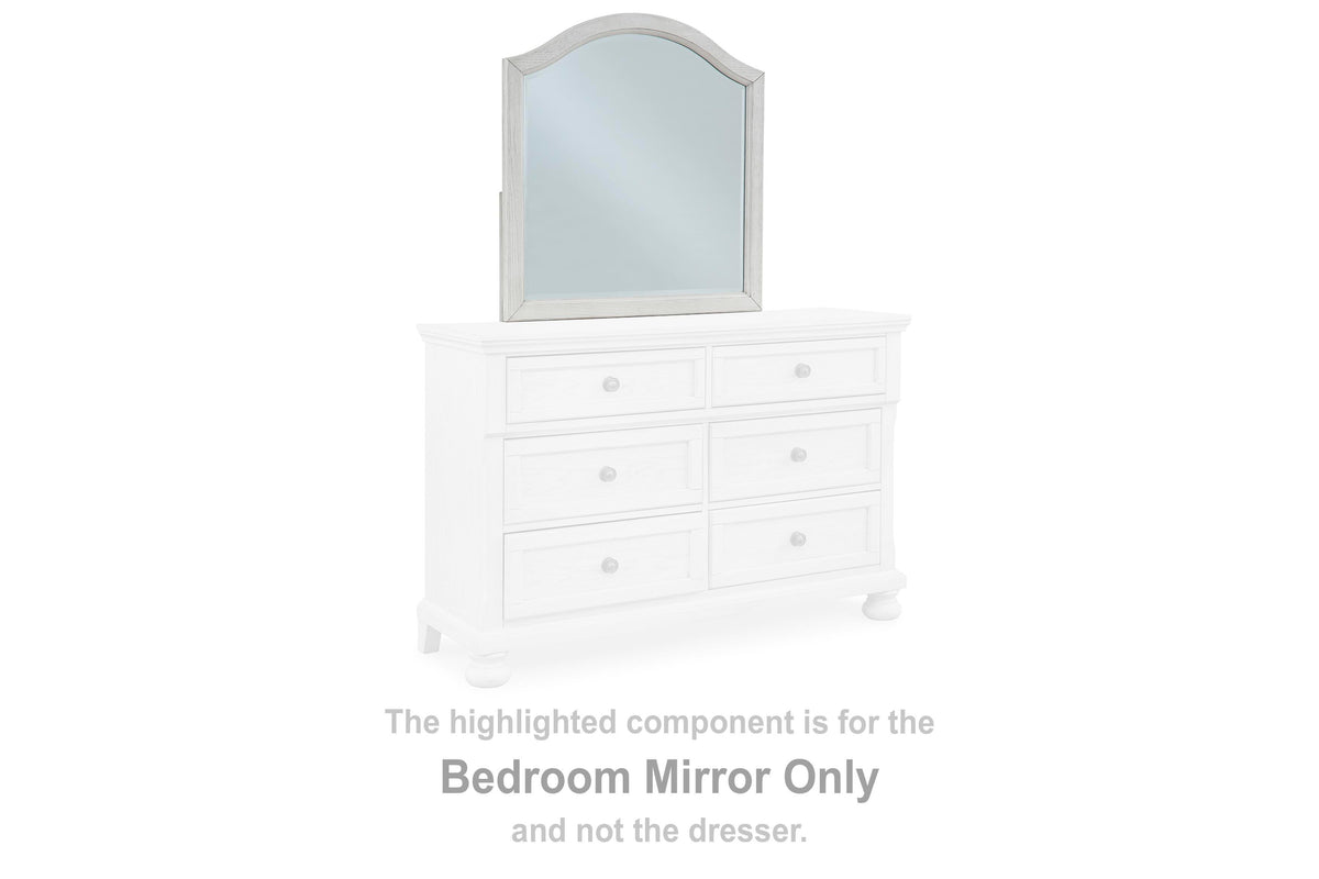 Robbinsdale Bedroom Mirror - Antique White  (B742-SI) - Image 6