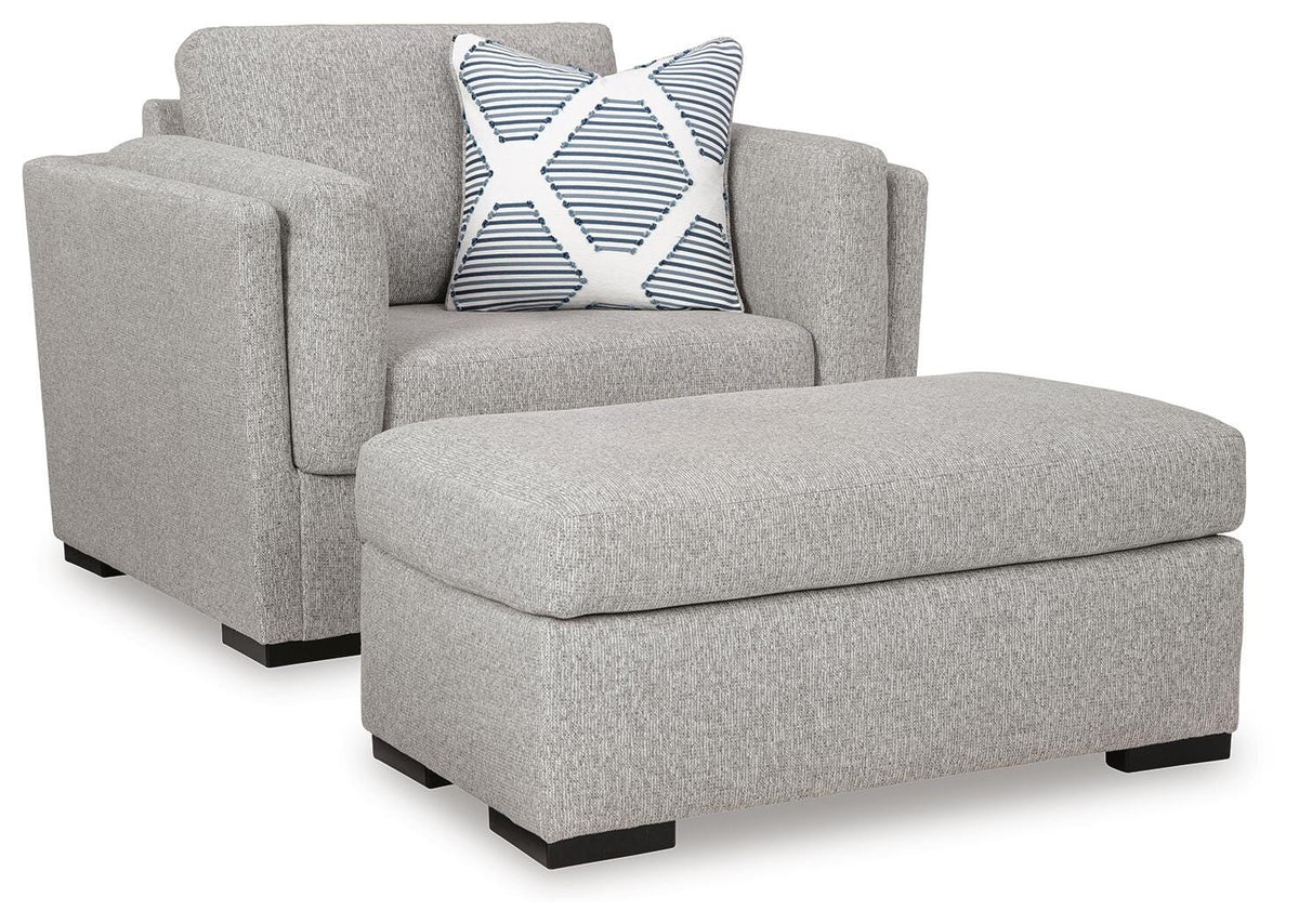 Evansley Oversized Chair and Ottoman (54503-SI)