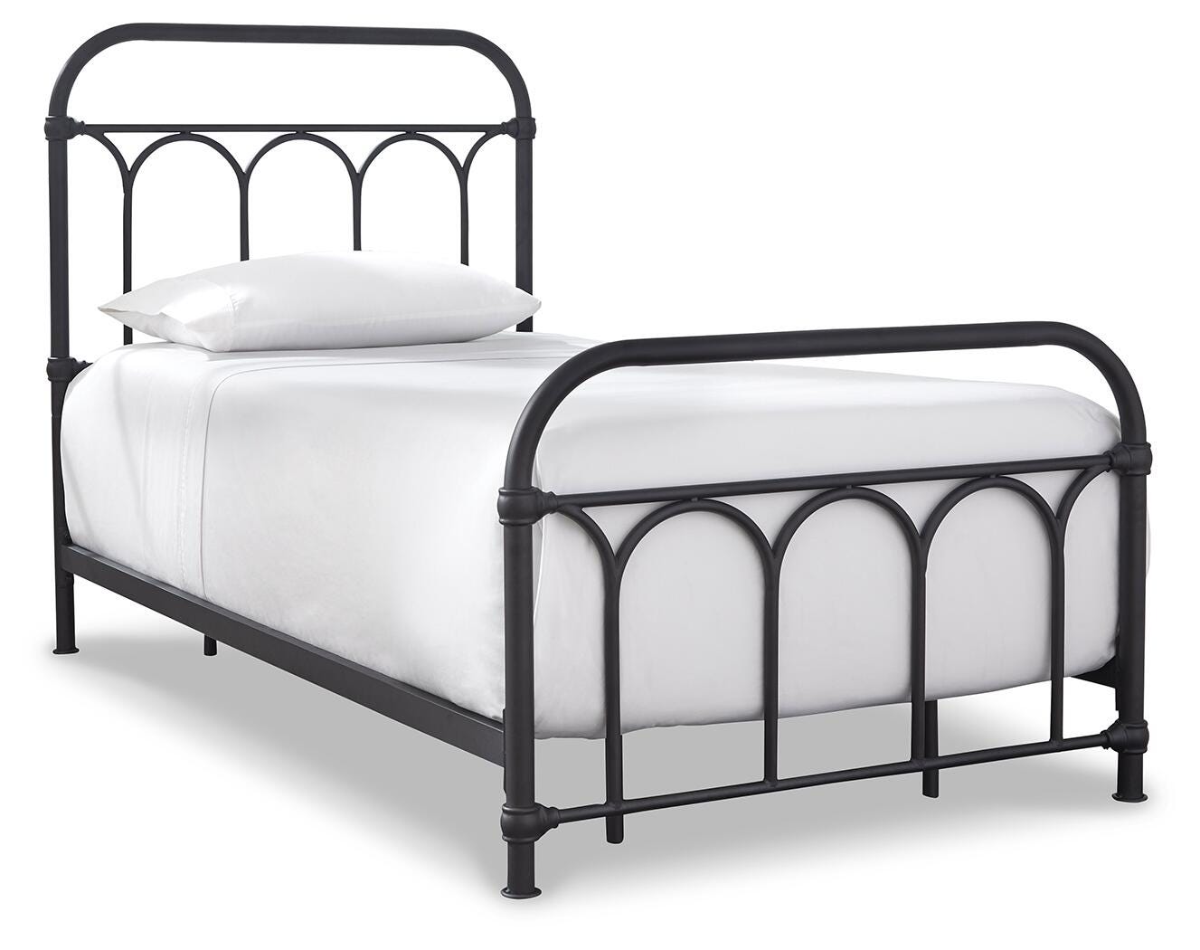 Nashburg Metal Bed (Youth) - Black  (B280-SI)