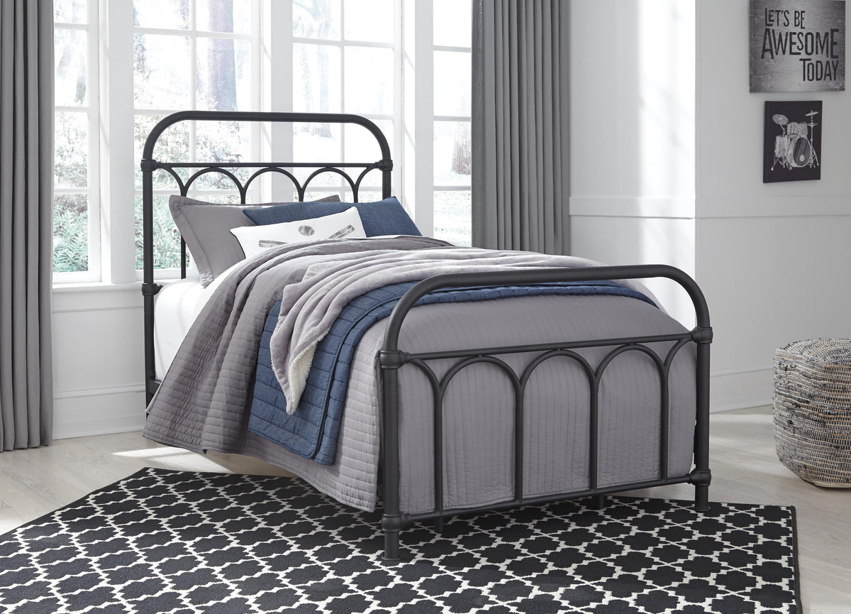 Nashburg Metal Bed (Youth) - Black  (B280-SI) - Image 10