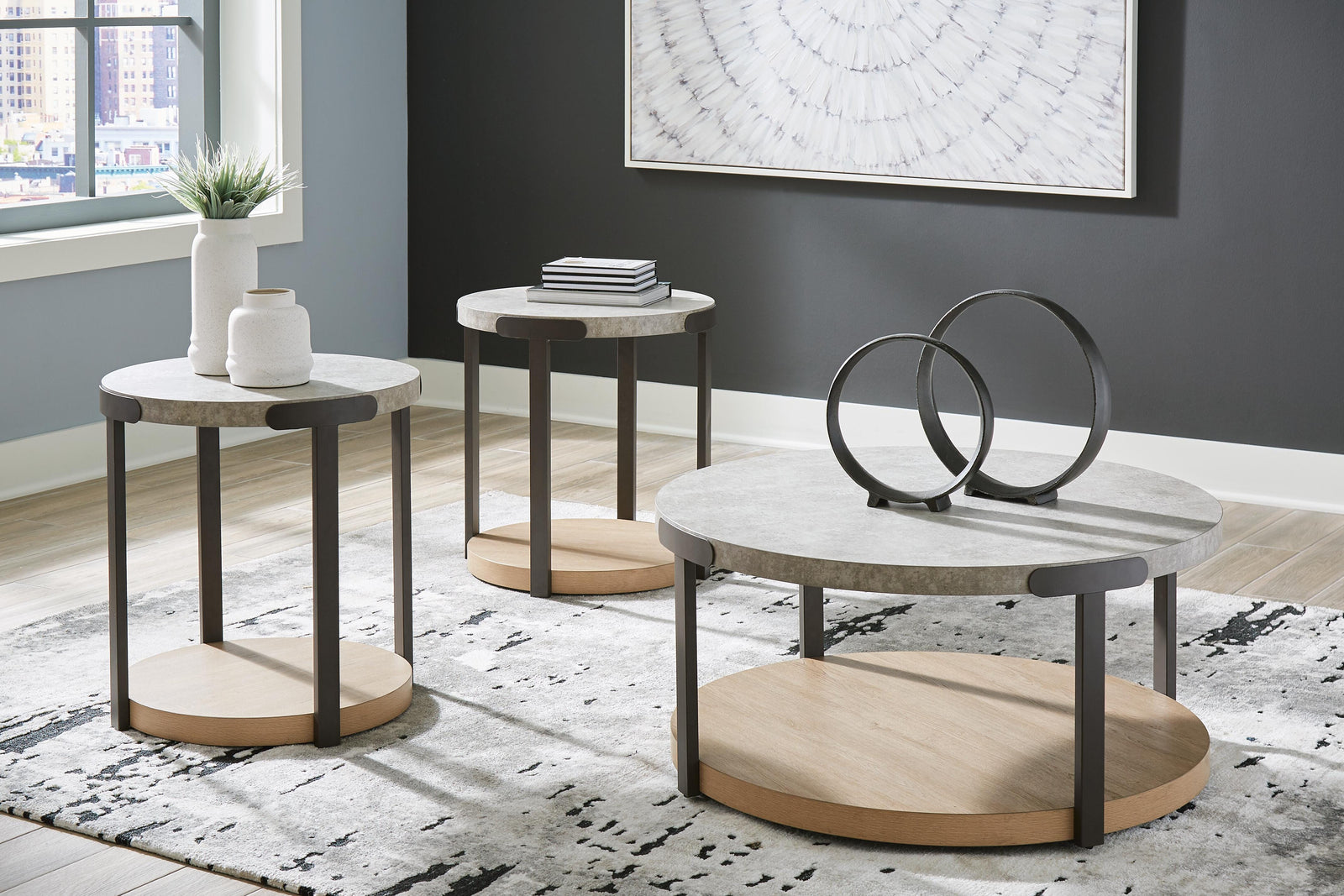 Darthurst Table (Set of 3) - Light Brown  (T383-SI) - Image 3