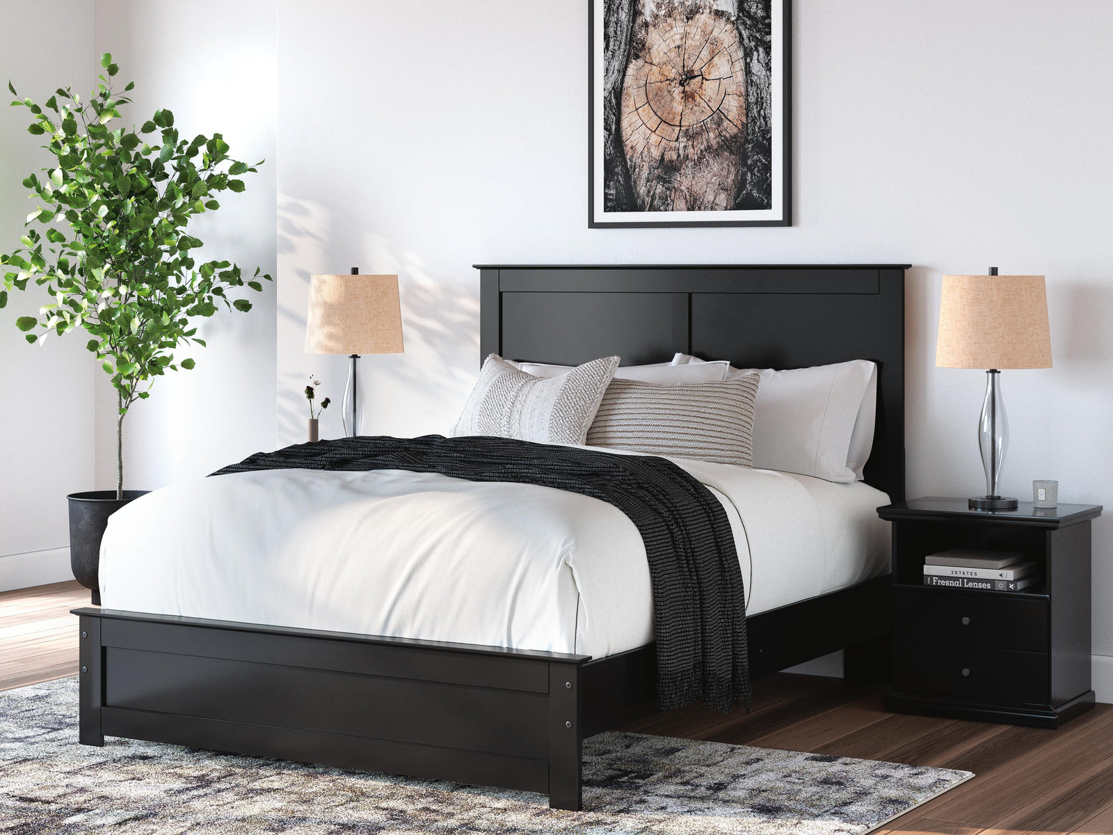 Maribel Panel Bed - Black  (B138-SI) - Image 8