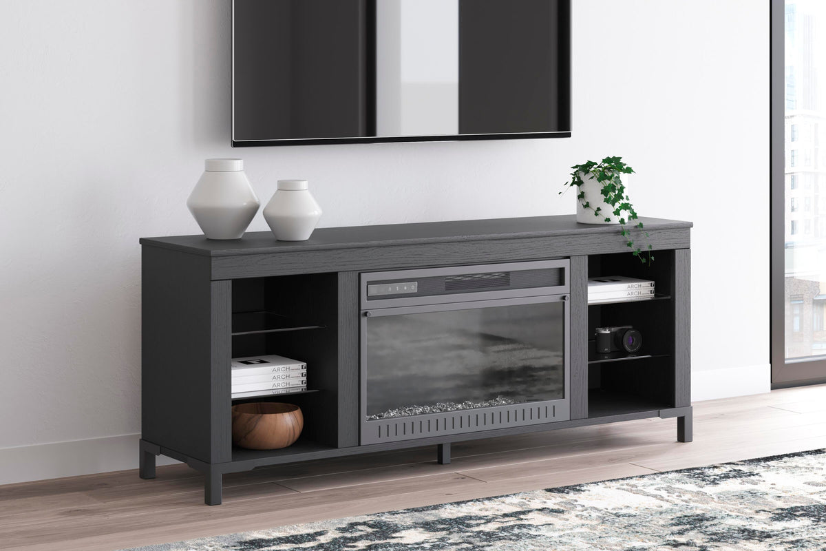 Cayberry 60 TV Stand with Electric Fireplace (W2721-SI) - Image 11
