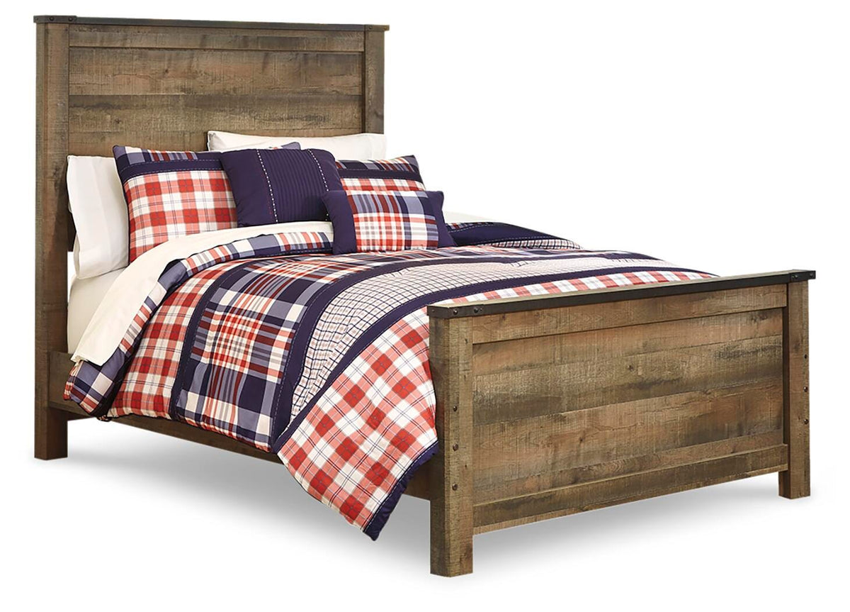 Trinell Panel Bed, Dresser, Mirror and Nightstand - Brown  (B446-SI) - Image 2