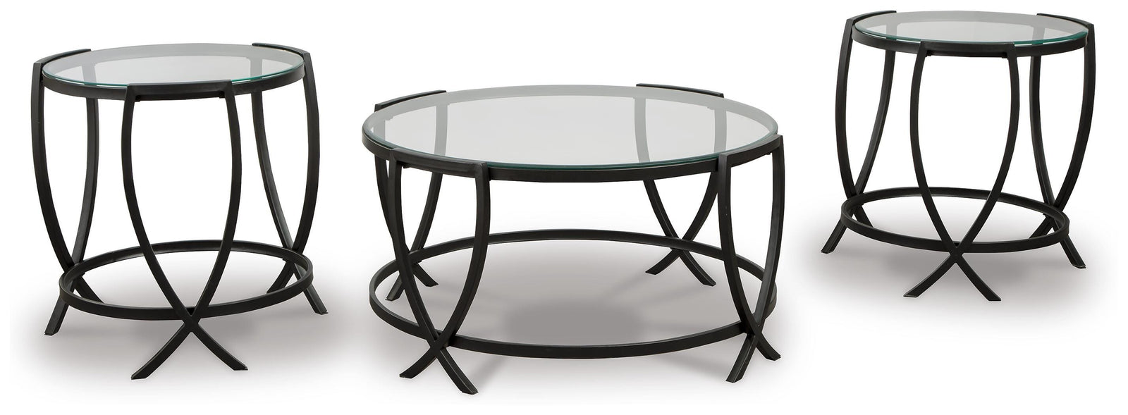 Tarrin Table (Set of 3) - Black  (T115-SI)