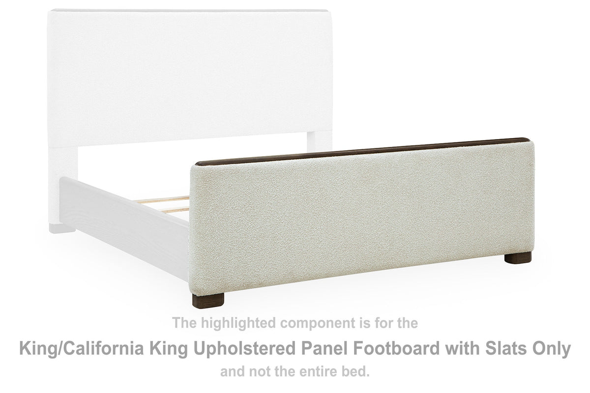 Radkin King/California King Upholstered Panel Footboard with Slats (PCB843-SI)