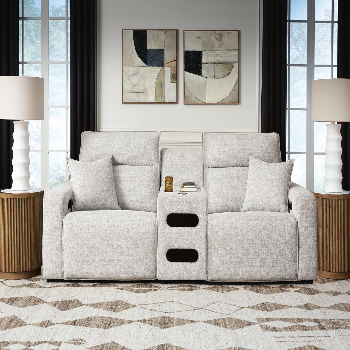 Modmax II 3-Piece Power Reclining Sectional with Audio Console (65907-SI)