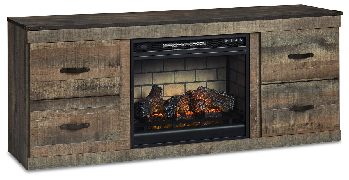 Trinell TV Stand with Electric Fireplace (EW0446-SI) - Image 2