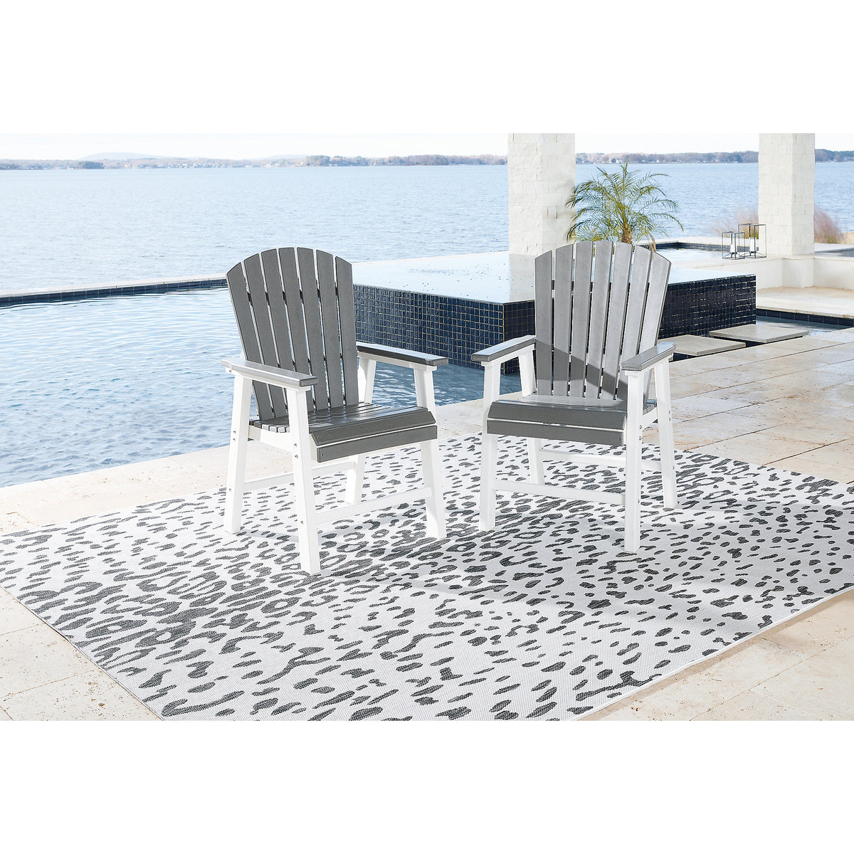 Transville Outdoor Dining Arm Chair (Set of 2) (P210-601A-SI) - Image 6