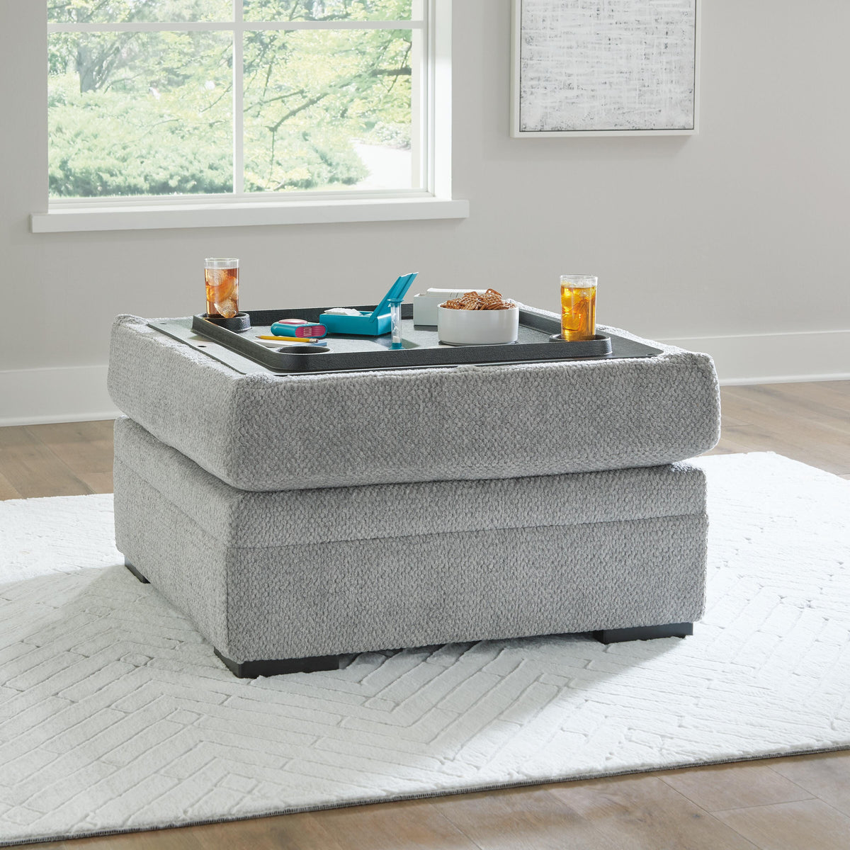 Casselbury Ottoman With Storage (52906-SI) - Image 7