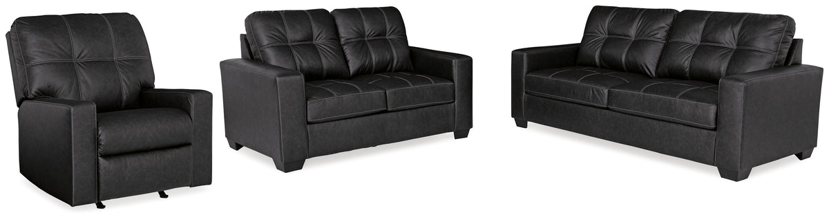 Barlin Mills Sofa, Loveseat and Recliner (17004-SI)