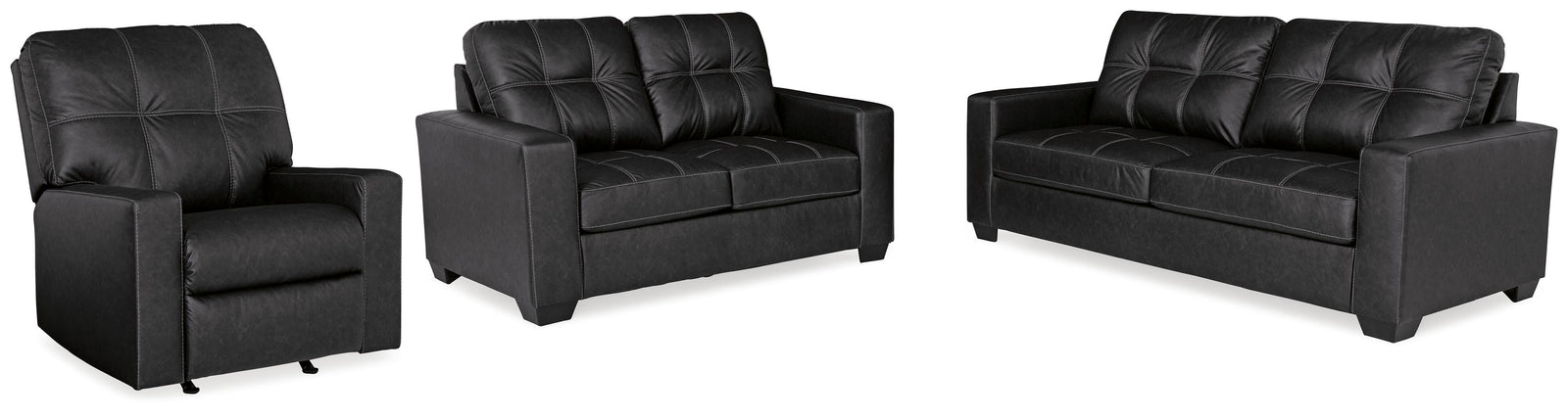 Barlin Mills Sofa, Loveseat and Recliner (17004-SI)